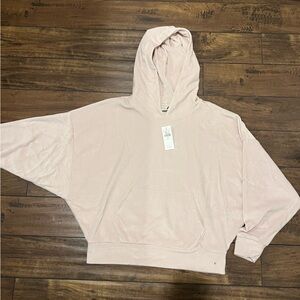 American Eagle Outfitters Oversized Velour Hoodie Pale Pink NWT Size S